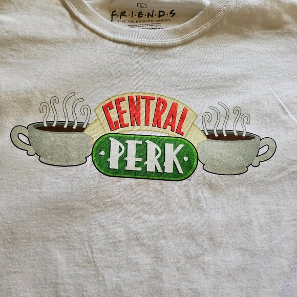 Friends Central Perk Graphic Tshirt, White, Large - Picture 1 of 4